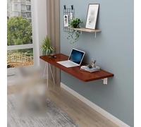 Mesa plegable de pared para ahorrar espacio, mesa multifuncional, capacidad de carga alta, ideal para niños, color rojo. Tamaño: 100 x 40 cm (largo x ancho)