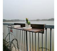 Mesa plegable de pared para balcón, escritorio de jardín de madera maciza, estante al aire libre que ahorra espacio, perfecto para actividades de ocio