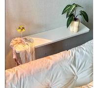 Mesa plegable de pared para balcón, oficina en casa y cocina, escritorio desplegable que ahorra espacio, 50 x 20 cm, ideal para comedor y lavandería, color blanco