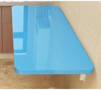 Mesa plegable de pared para balcón y cocina, 18 mm de grosor, mesa flotante para ordenador que ahorra espacio, color blanco, 50 cm x 30 cm, perfecta para espacios pequeños