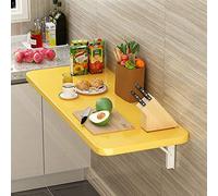 Mesa plegable de pared para cocina y comedor, 100 x 40 cm, diseño de ahorro de espacio, elegante, color azul, versátil, resistente, fácil de instalar