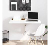 Mesa Plegable de Pared para Cocina y Estudio - Madera de Ingeniería, 100x60x56 cm, Blanco