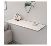 Mesa plegable de pared para espacios pequeños, diseño simple con accesorios (blanco, 80 x 30 cm)