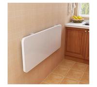 Mesa plegable de pared para espacios pequeños, escritorio plegable compacto para lavandería, oficina y cocina (100 x 50 cm), diseño que ahorra espacio para el hogar y el comedor, color blanco