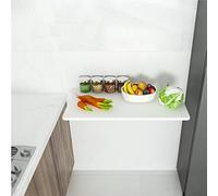 Mesa plegable de pared para oficina en casa, diseño que ahorra espacio, pequeño apartamento, esencial, 20 unidades, color blanco (50 x 40 cm)