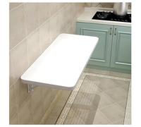 Mesa plegable de pared que ahorra espacio, 40 x 60 cm, versátil para terraza, jardín, cocina, color blanco, diseño multifuncional para una comodidad óptima