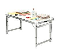 Mesa plegable de polietileno de alta densidad resistente al aire libre para picnic, camping y fiestas, diseño rectangular para actividades en interiores, solución de comedor versátil