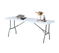 Mesa Plegable de Servicio Pesado con Marco de Metal y Capacidad de 150 kg para Catering y Eventos