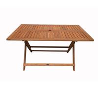 Habitat et Jardin Mesa Plegable en Madera exótica Hong Kong - Maple - 135 x 80 cm - Marrón Claro