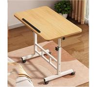 Mesa plegable - Escritorio portátil con ajuste de altura 65-87 cm, función de inclinación de 360°, tope de borde antideslizante, tablero de fibra de alta densidad, impermeable y resistente a los