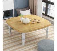 Mesa plegable japonesa - Mesa de café portátil de madera de piso bajo mesa de té para sentarse, mesa compacta de picnic y comedor para sala de estar y uso al aire libre (80 x 35 cm)