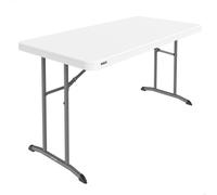 Mesa Plegable Lifetime Patas Abatibles, 152x76x74 Cm, Blanco