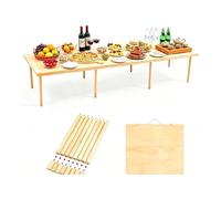 Mesa Plegable Madera Maciza Baja Estilo Boho Portable Folding Coffee Table
