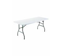 Marbueno mesa plegable resina blanco 180x70x74 cm catering, playa y camping 10529