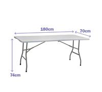 Mesa Plegable Marbueno Gris 70 X 74 X 180 CM - Mesa Plegable Marbueno MKP