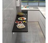 Mesa Plegable, Mesa Plegable de Pared, 40 x 30 cm, 60, 80, 120, 50, 100, Que Ahorra Espacio(Black,L50xW30cm/20x12in)
