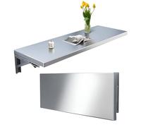 Mesa plegable montada en la pared, banco de trabajo compacto para oficina en casa, cocina y dormitorio, capacidad de carga de 110 libras, solución que ahorra espacio