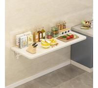 Mesa plegable montada en la pared, banco de trabajo que ahorra espacio para lavandería, escritorio flotante de fácil montaje para estudio, cocina, restaurante, diseño versátil y duradero.
