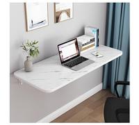 Mesa plegable montada en la pared, banco de trabajo y escritorio que ahorra espacio para dormitorio, baño, balcón, fácil de limpiar, ligera (blanco, 60 x 30 cm)