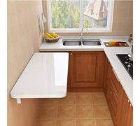 Mesa plegable montada en la pared con diseño de hojas colgantes para cocina, comedor y uso de computadora en espacios pequeños