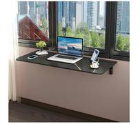 Mesa plegable montada en la pared, cortador de hojas y mesa de comedor, ahorro de espacio, pared flotante para lavandería y oficina en casa, color negro (120 x 50 cm)