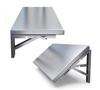 Mesa plegable montada en la pared de acero inoxidable 304 que ahorra espacio, escritorio plegable para cocina, cuarto de lavado y espacios pequeños (40 x 30 cm), resistente y duradera