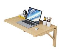 Mesa plegable montada en la pared, diseño de ahorro de espacio para espacios pequeños, ideal como banco de trabajo, escritorio colgante para computadora o mesa de aprendizaje plegable en la cocina