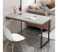 Mesa plegable montada en la pared, diseño de hojas colgantes que ahorra espacio para comedor o cocina, construcción de madera resistente