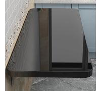 Mesa plegable montada en la pared, encimera flotante de madera negra para lavandería y cocina, mesa de comedor que ahorra espacio para oficinas en casa, bares y restaurantes (70 x 40 cm)