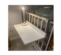 Mesa plegable montada en la pared, escritorio de barandilla de aleación de aluminio que ahorra espacio para balcón, barra de bar en casa, muebles de patio