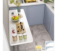 Mesa plegable montada en la pared, escritorio de cocina compacto y suave, diseño fácil de limpiar, perfecto para computadora o escritura, 100 x 60 cm