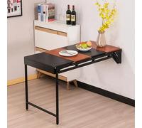 Mesa plegable montada en la pared, escritorio desplegable que ahorra espacio para cocina, oficina en casa, dormitorio, sala de estar y cuarto de lavado con soportes de metal
