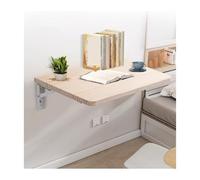 Mesa plegable montada en la pared, escritorio flotante de hojas caídas, estación de trabajo para laptop de madera de pino con soportes