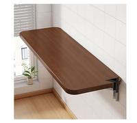 Mesa plegable montada en la pared, escritorio flotante para computadora y encimera que ahorra espacio, soporte de carga estable para libros, marcos de fotos, jarrones (nogal, 60 x 30 cm)
