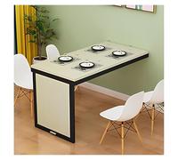 Mesa plegable montada en la pared, escritorio flotante para laptop, mesa de madera Murphy con hojas, escritorio flotante plegable que ahorra espacio, escritorio de pared plegable disponible en una