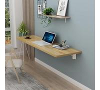 Mesa plegable montada en la pared, escritorio flotante para laptop, mesa de trabajo plegable, mesa de comedor pequeña para ahorrar espacio, escritorio de madera para computadora colgante para estudio