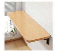 Mesa plegable montada en la pared, escritorio flotante que ahorra espacio, estante de carga resistente para libros, fotos y jarrones (color madera, 40 x 30 cm)