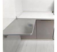 Mesa plegable montada en la pared, escritorio multifunción de acero inoxidable que ahorra espacio para cocina, estudio o banco de trabajo en espacios pequeños