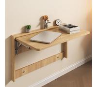 Mesa plegable montada en la pared, escritorio multifunción para computadora, solución de almacenamiento de madera maciza, diseño simple para comedor, estudio y espacio de trabajo