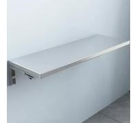 Mesa plegable montada en la pared, escritorio pequeño, acero inoxidable 304, superficie lisa, marco de soporte duradero, diseño que ahorra espacio, esquinas redondeadas para mayor seguridad, ideal