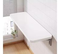 Mesa plegable montada en la pared para cuarto de lavado, ahorro de espacio, montaje en pared, mesa de hojas colgantes (blanco, 60 x 40 cm)