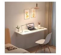 Mesa plegable montada en la pared para espacios pequeños, escritorio de pared para cuarto de lavado, oficina en casa, garaje, sótano, cocina, mesa de pared de madera, color blanco, 100 x 40 cm