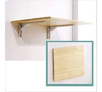 Mesa plegable montada en la pared para espacios pequeños, mesa de madera maciza, diseño plegable creativo para una mejor utilización del espacio, ideal para comer o trabajar (opciones de colores