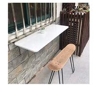 Mesa plegable montada en la pared que ahorra espacio, escritorio blanco compacto para cocinas pequeñas, oficinas en casa y comedores, banco de trabajo versátil y estación de computadora para espacios