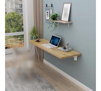 Mesa plegable montada en la pared que ahorra espacio, multifuncional, ligera, alta capacidad de carga, color beige, 120 x 50 cm (largo x ancho x ancho), para un uso eficiente del espacio.