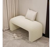 Mesa plegable multifuncional, Banco moderno tapizado for cabecera de cama, banco de vellón for entrada, dormitorio, taburete con marco de madera for sala de estar y comedor, 136 kg, gris(Beige,60cm(23