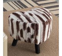 Mesa plegable multifuncional, Banco otomano redondo de felpa con ruedas y respaldo, taburete tapizado suave y cómodo en forma de corazón, reposapiés de sofá pequeño cúbico, asiento adicional for sala