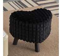 Mesa plegable multifuncional, Banco otomano redondo de felpa con ruedas y respaldo, taburete tapizado suave y cómodo en forma de corazón, reposapiés de sofá pequeño cúbico, asiento adicional for sala
