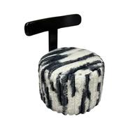 Mesa plegable multifuncional, Banco otomano redondo de felpa con ruedas y respaldo, taburete tapizado suave y cómodo en forma de corazón, reposapiés de sofá pequeño cúbico, asiento adicional for sala