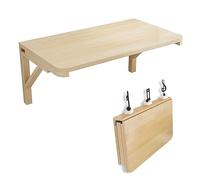 Mesa plegable multifuncional de pino para montar en la pared, diseño de hojas caídas para bar, estudio, laptop, escritorio, mesa de trabajo, mesa de comedor, muebles que ahorran espacio